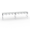 Folding table, 380x55 cm, aluminum without printed section