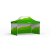 Basic pop-up tent with custom printed canopy and 3 solid walls