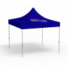 Pop-up gazebo Basic, 3 x 3 m, blue, roof with 1 logo print (side 1)