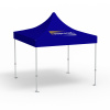 Premium Pop-up Pavilion, 3 x 3 m, blue, roof with 1 logo print (side 1)