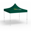 Folding Pavilion Select, 3 x 3 m, green, roof with 1 logo print (side 1)
