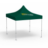 Premium Pop-up Pavilion, 3 x 3 m, green, roof with 1 logo print (side 1)