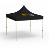 Folding gazebo  Basic, 3 x 3 m, blue, roof with 1 logo print (side 1)