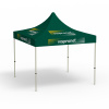 Folding Pavilion Basic, 3 x 3 m, green, with 8 logo prints