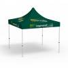 Folding Pavilion Select, 3 x 3 m, green, with 8 logo prints
