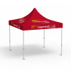 Premium Pop-up Canopy, 3 x 3 m, red, with 8 logo prints