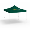 Folding gazebo  Eco, 3 x 3 m, green, roof with 1 logo print (side 1)