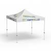Folding gazebo Eco, 3 x 3 m, white, with 8 logo prints
