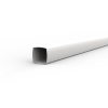 Stable square profile: powder-coated steel, white (30 x 30 mm / 0.8 mm)