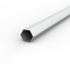 High-quality, very stable hexagonal profile made of aluminum (ø 40 mm / 1.2 mm)