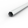 Posts: high-quality hexagonal profiles, aluminum (ø 40 mm/1.2 mm)