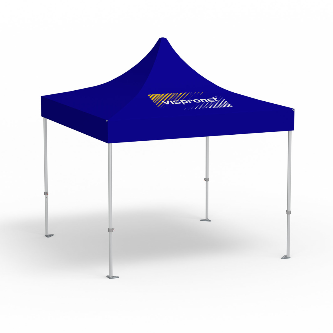 Premium Pop-up Pavilion, 3 x 3 m, blue, roof with 1 logo print (side 1)