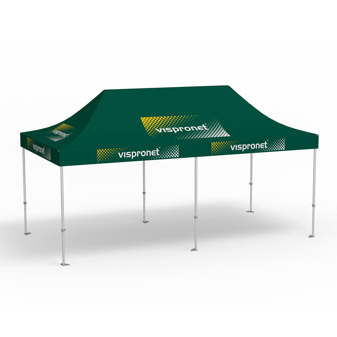 Premium Pop-up Pavilion, 3 x 6 m, green, with 10 logo prints