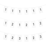 Bunting with flags - overview 1 motif, 2 motifs or 3 motifs in alternation