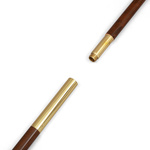 Two-piece flagpole with screw closure