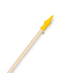 Wooden rod with yellow tip, length 240 cm, ø 28 mm