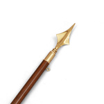 Flagpole, dark wood, with solid brass tip