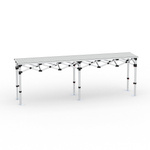 Folding table, 290x55 cm, aluminum without printed section