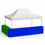 Configuration L-shape; folding pavilion 3x6m