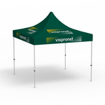 Folding Pavilion Select, 3 x 3 m, green, with 8 logo prints