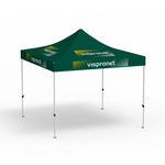 Folding gazebo Eco, 3 x 3 m, green, with 8 logo prints