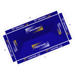 Pop-up canopy 3 x 6 m, top view