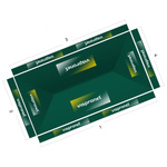Pop-up canopy 3 x 6 m, top view