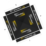 Pop-up gazebo 3 x 3 m, top view
