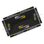 Pop-up pavilion 3 x 6 m, top view