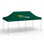 Premium Pop-up Pavilion, 3 x 6 m, green, roof with 1 logo print (side 1)