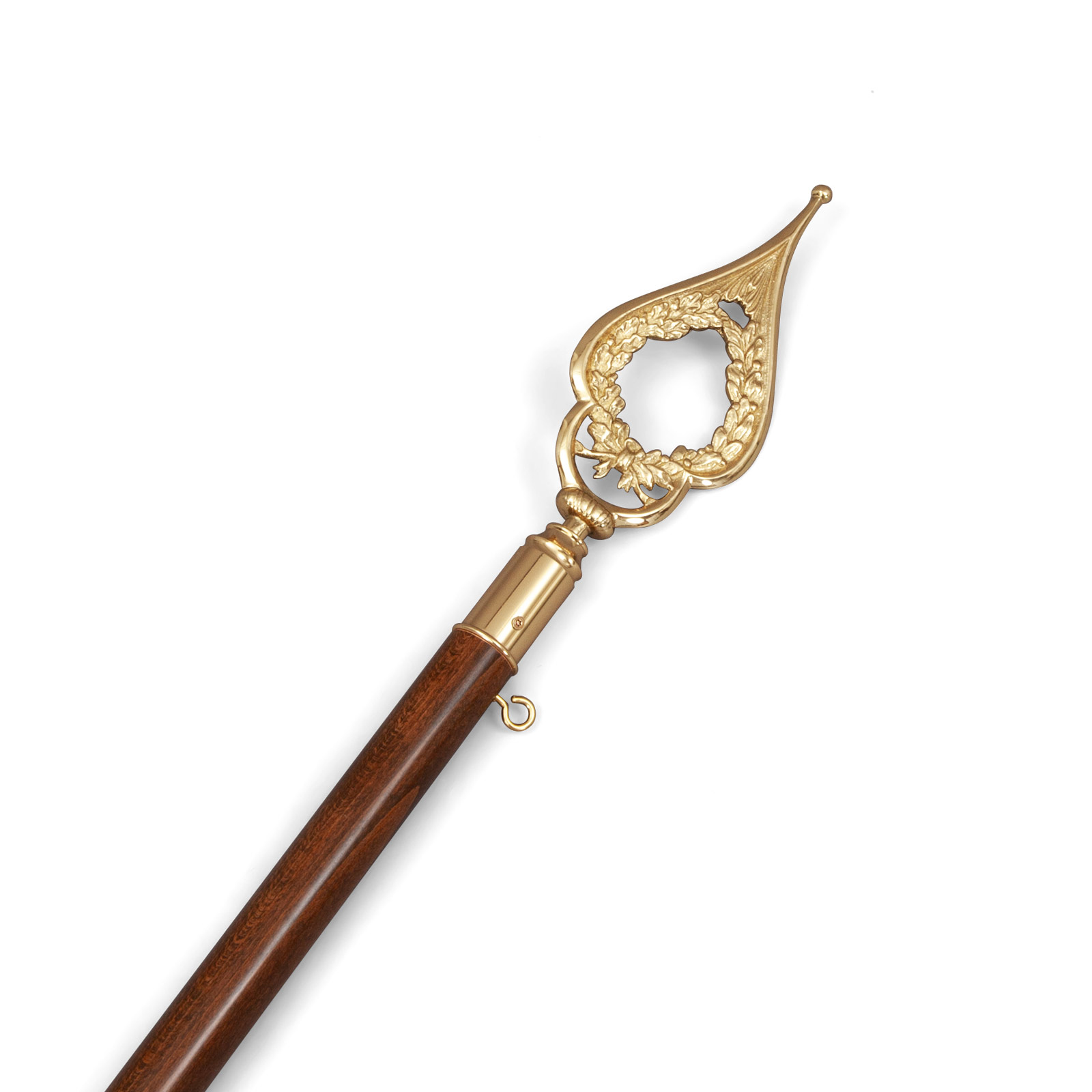 Flagpole, dark wood, with frame tip