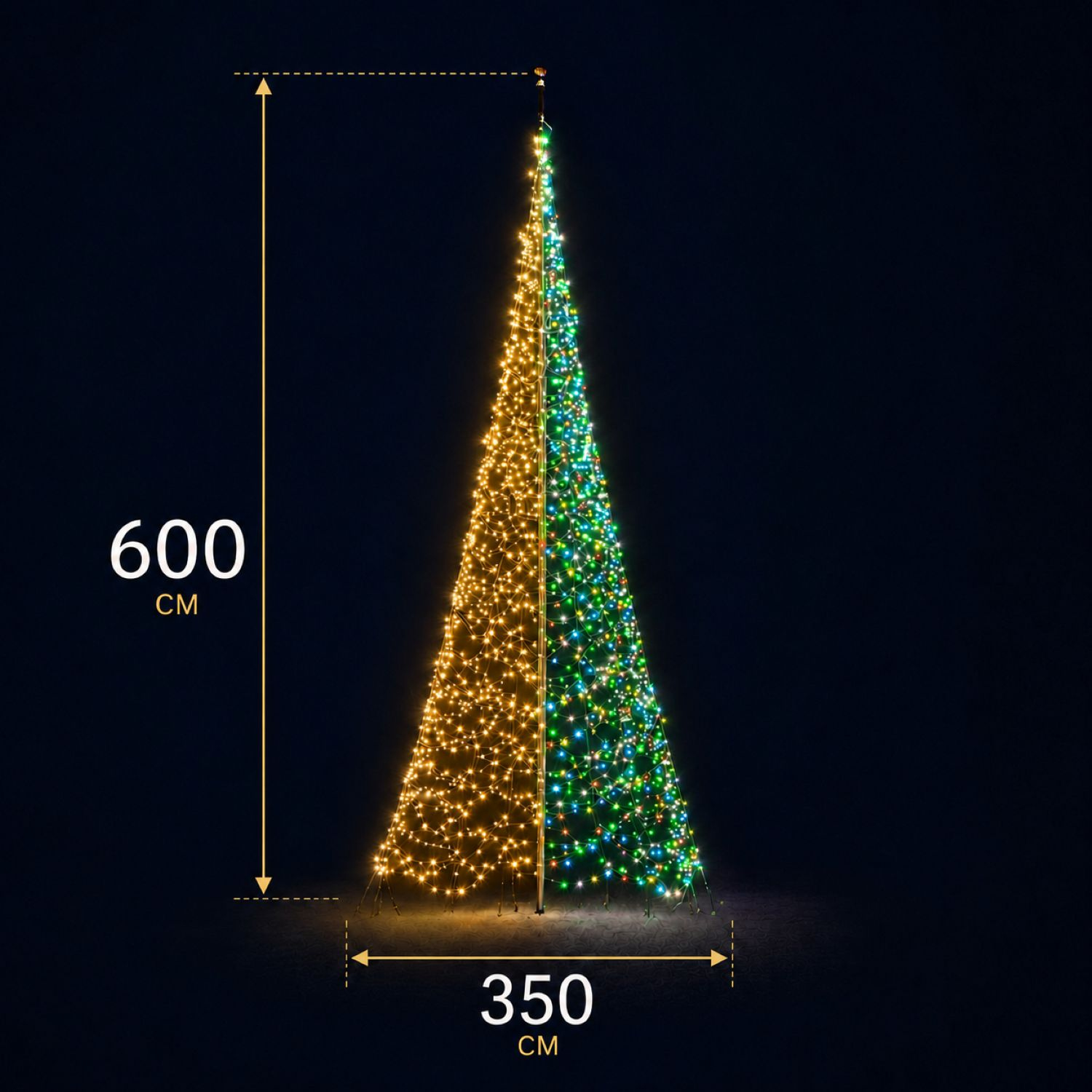 Maße des Weihnachtsbaumes 