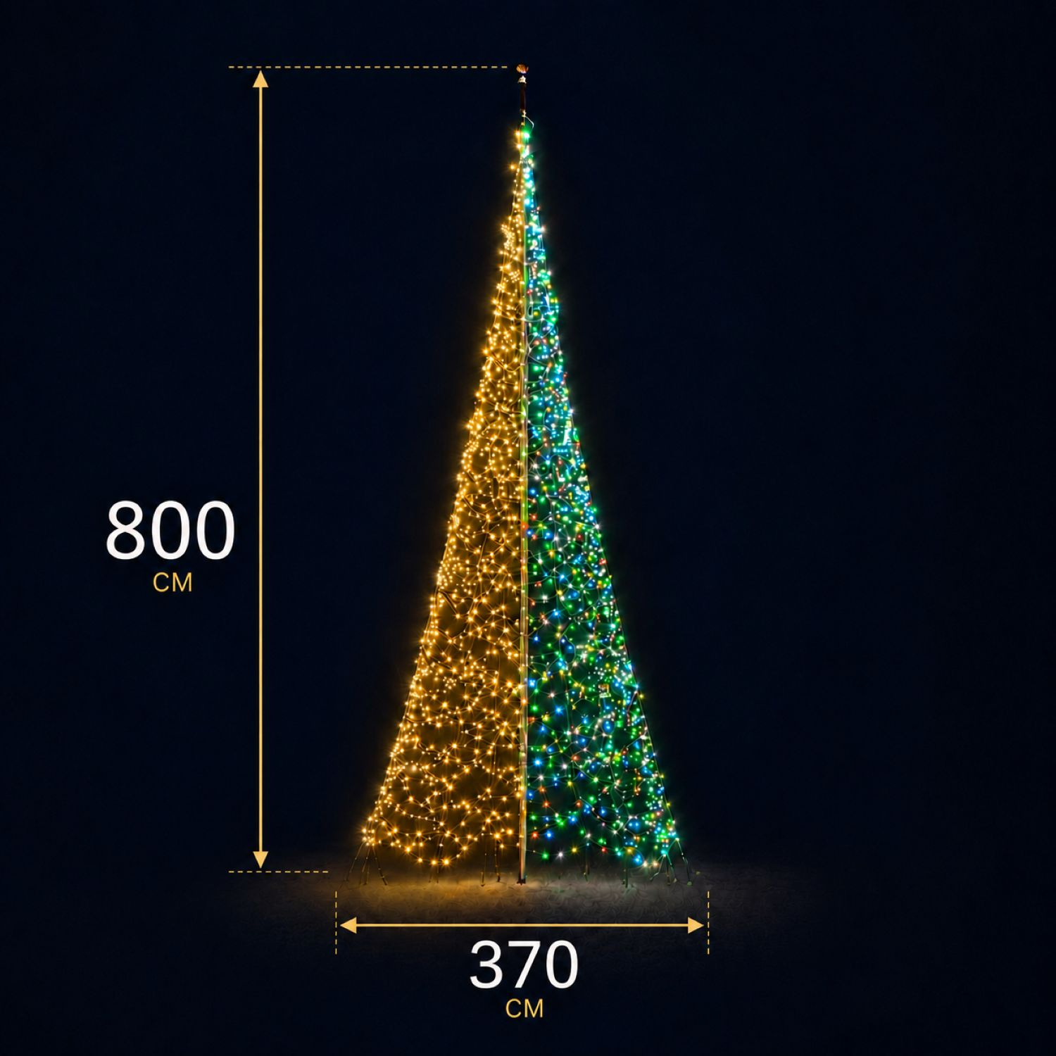 Dimensions of the Christmas tree