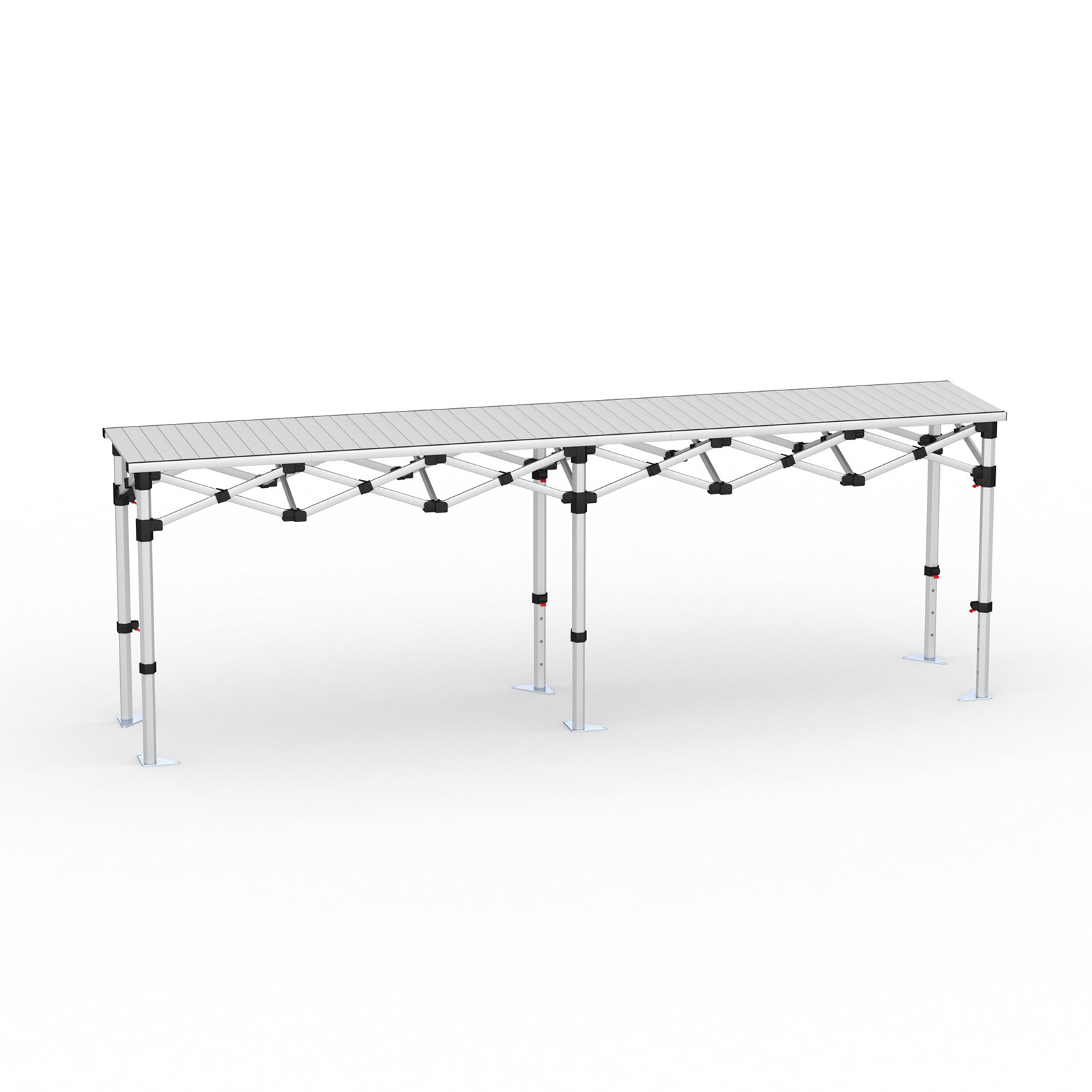 Folding Table Aluminum 290 x 55 cm