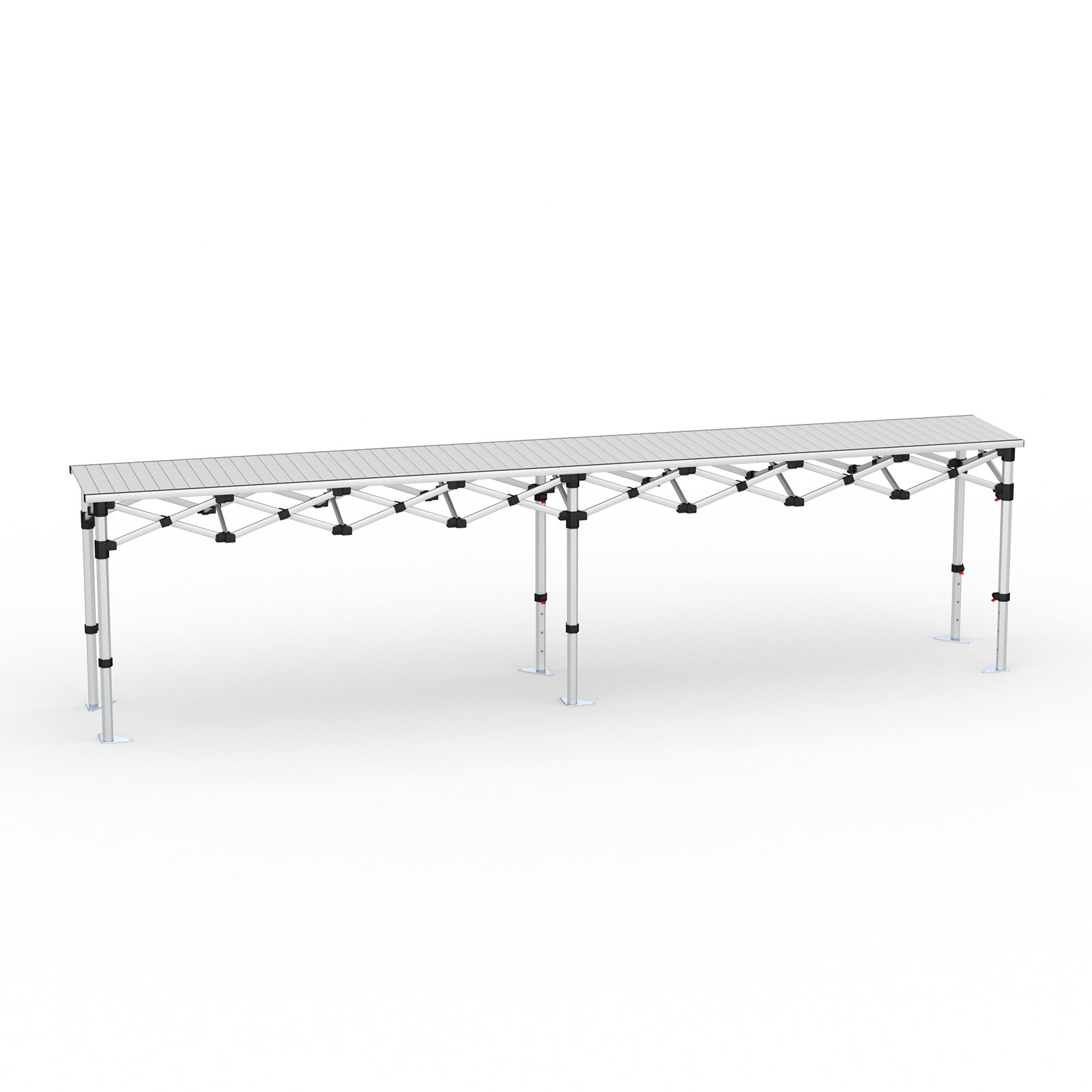 Folding Table Aluminum 380 x 55 cm