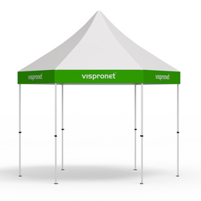 Gazebo Select Hexagon 4 m, printed valance only 