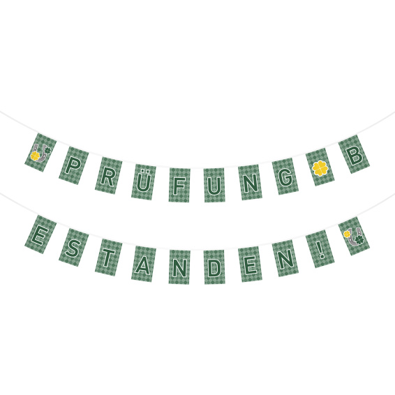 Schriftzug: PRÜFUNG BESTANDEN