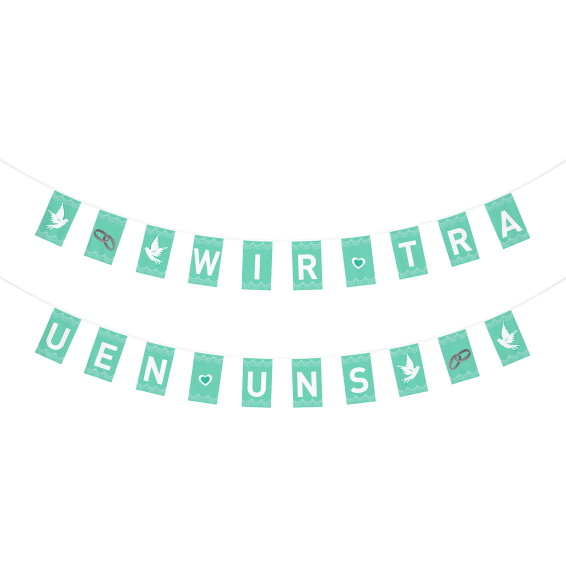 Schriftzug: WIR TRAUEN UNS