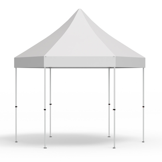 Gazebo Select Hexagon 4 m, roof & valance white without print