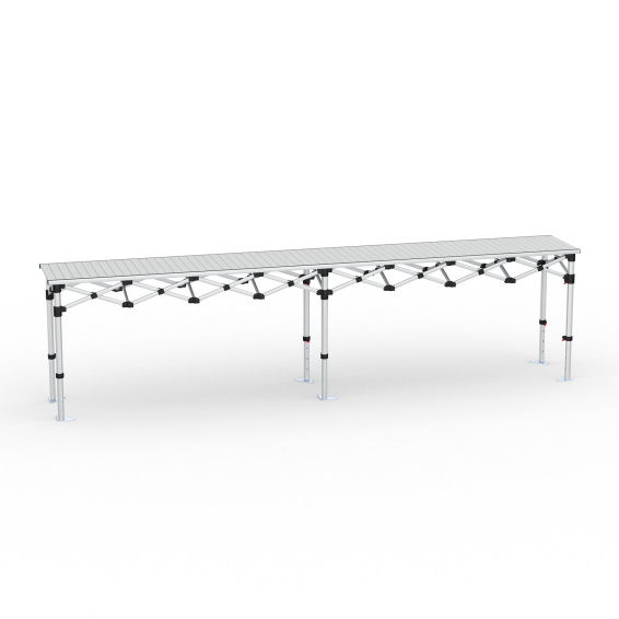 Folding Table Aluminum 380 x 55 cm
