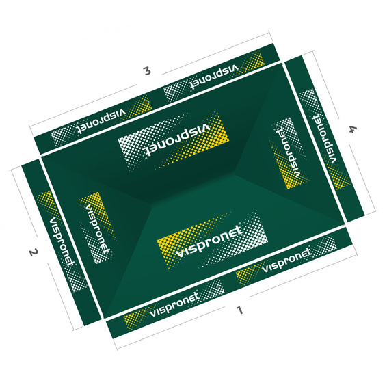 Pop-up Pavilion Basic 3 x 4.5 m, Top View
