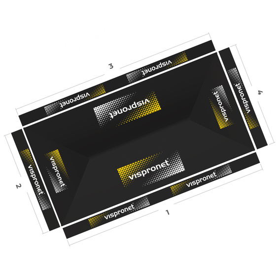 Pop-up pavilion 3 x 6 m, top view