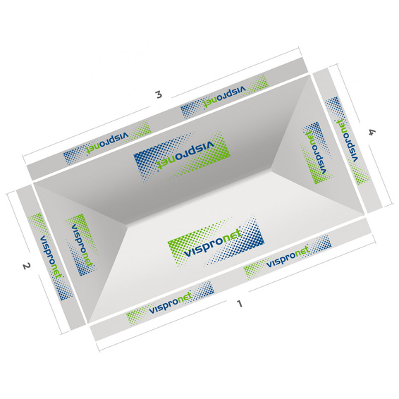 Pop-up pavilion 3 x 6 m, top view