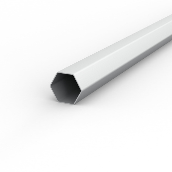 High-quality, very stable hexagonal profile made of aluminum (ø 40 mm / 1.2 mm)