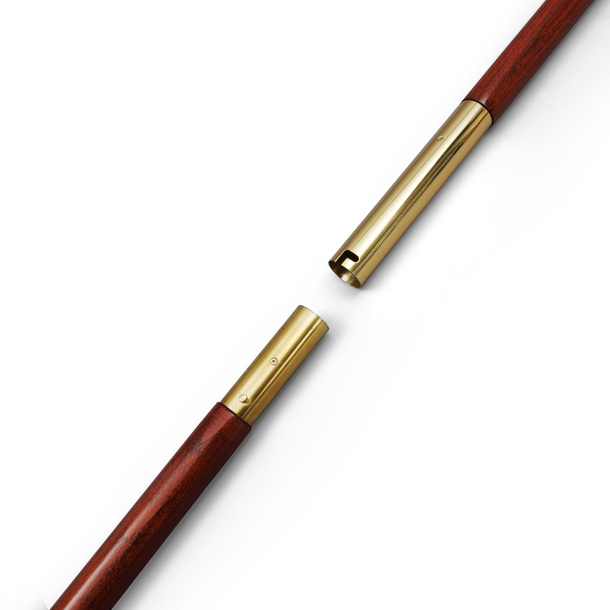 Two-part flagpole with bayonet lock