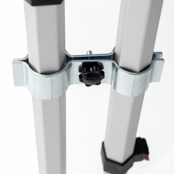 Connecting clamp for attachment to pop-up tent