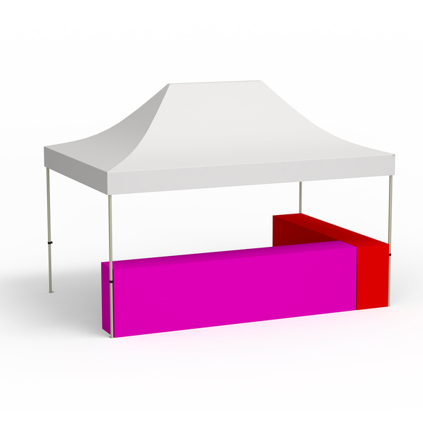 Configuration L-shape; folding pavilion 3x4.5m