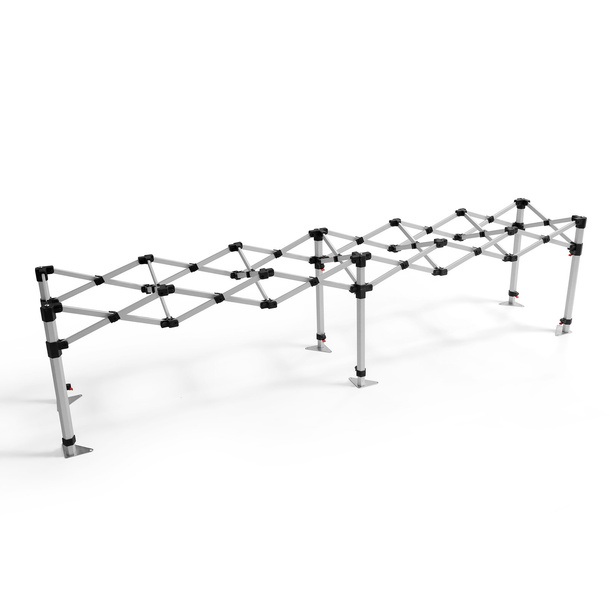 Aluminum scissor gate system with practical folding mechanism