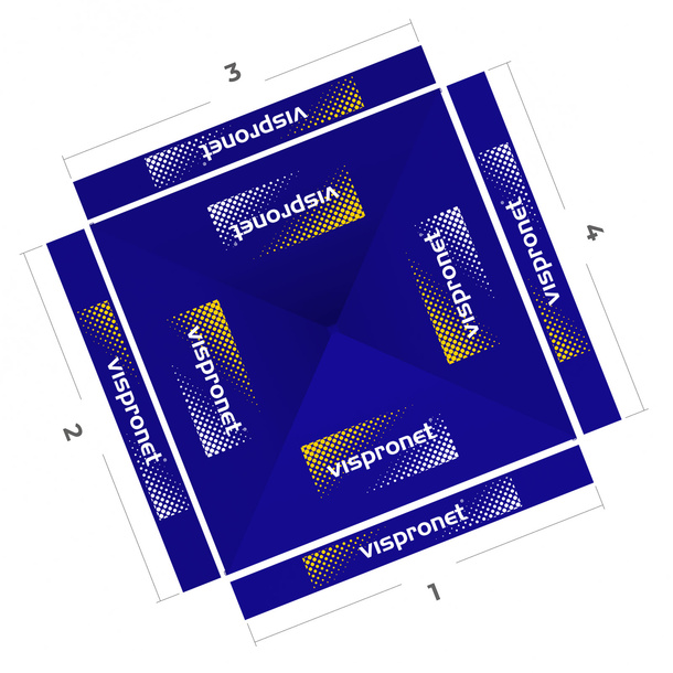 Pop-up gazebo 3 x 3 m, top view