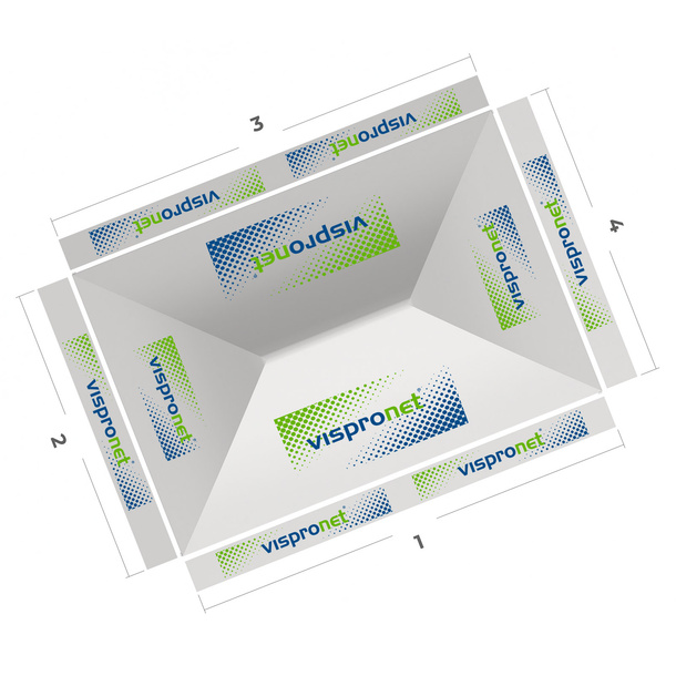 Basic Pop-up Pavilion 3 x 4.5 m, Top View